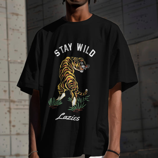 Unisex "STAY WILD" Oversized Graphic placement Standard T-Shirt