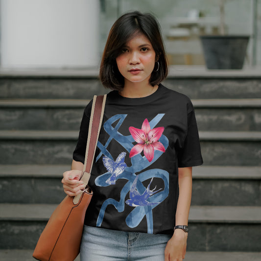 "Black" Oversized Graphic Printed T-Shirt