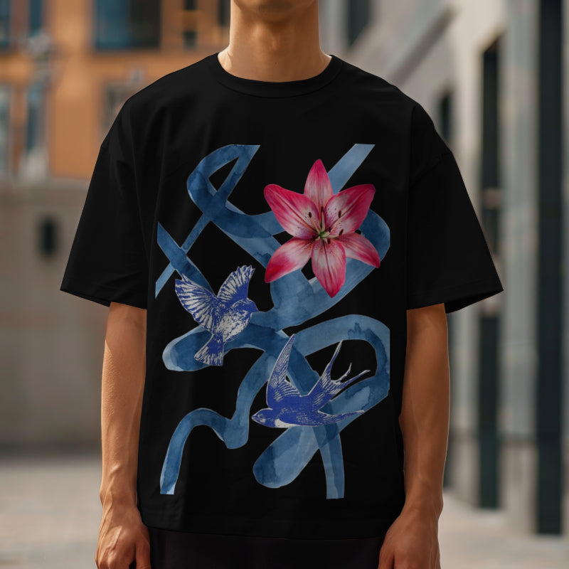 "Black" Oversized Graphic Printed T-Shirt