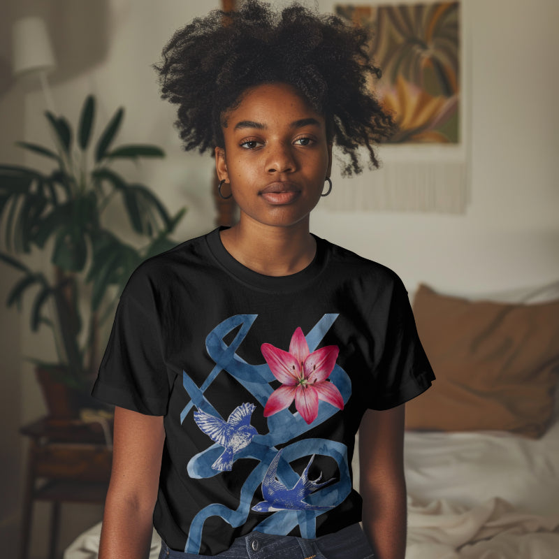 "Black" Oversized Graphic Printed T-Shirt